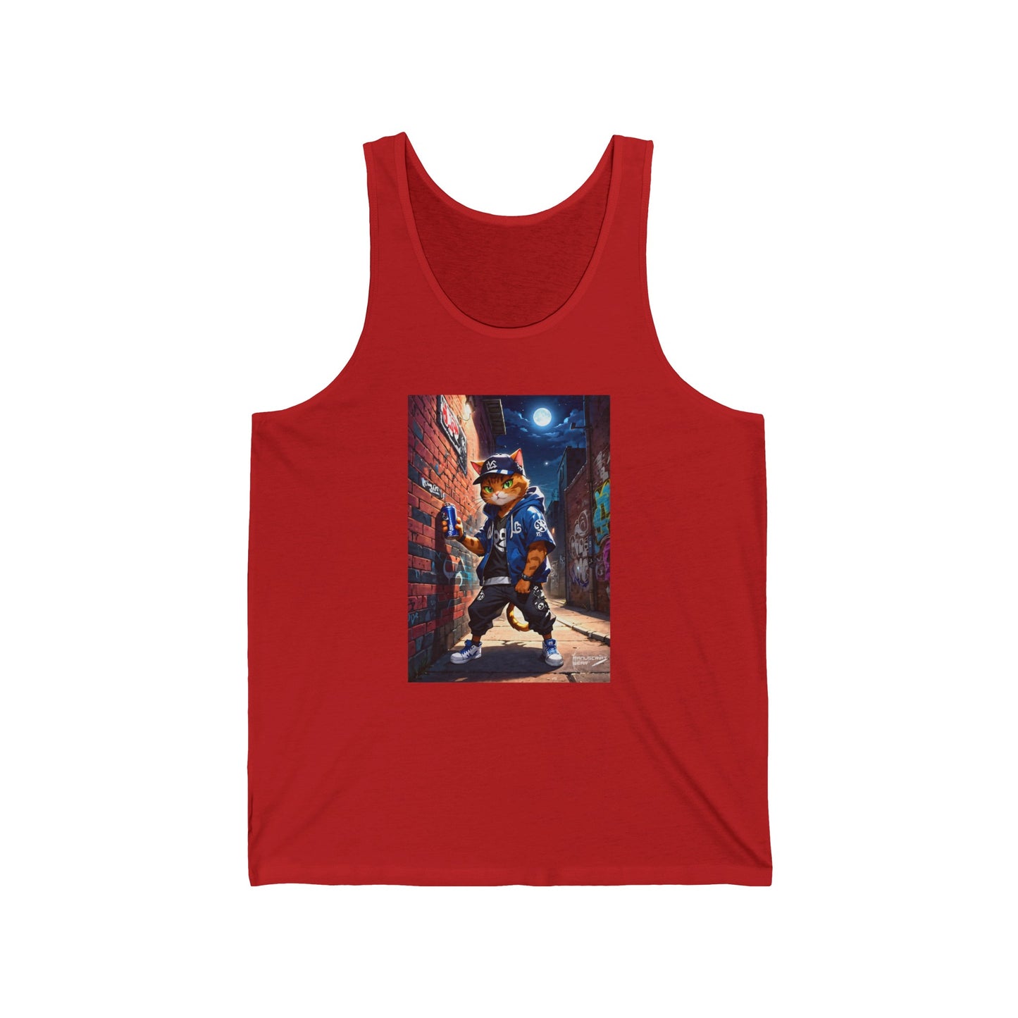 "Graffiti Cat" Jersey Tank