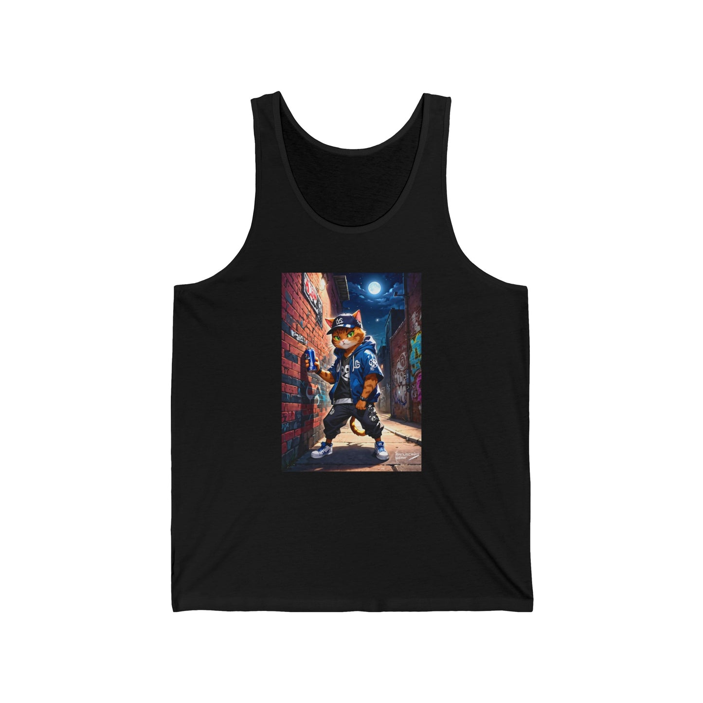 "Graffiti Cat" Jersey Tank