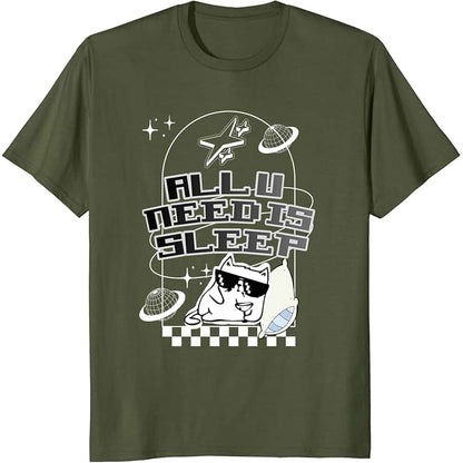 "ALL YOU NEED IS SLEEP" Heavy Cotton Tee